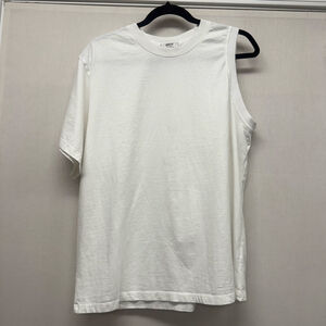 Women's AGOLDE White Della Asymmetric T-Shirt M